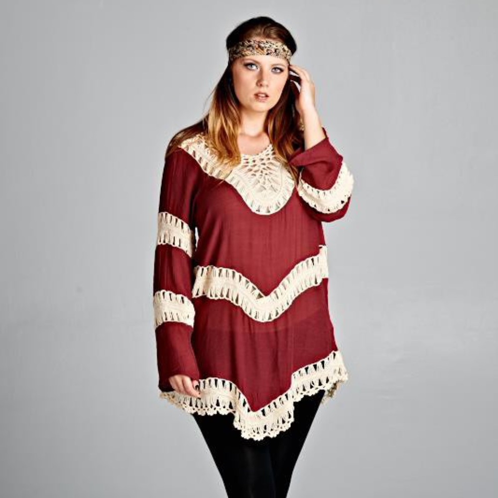 Boho  Hippie Macrame Tunic